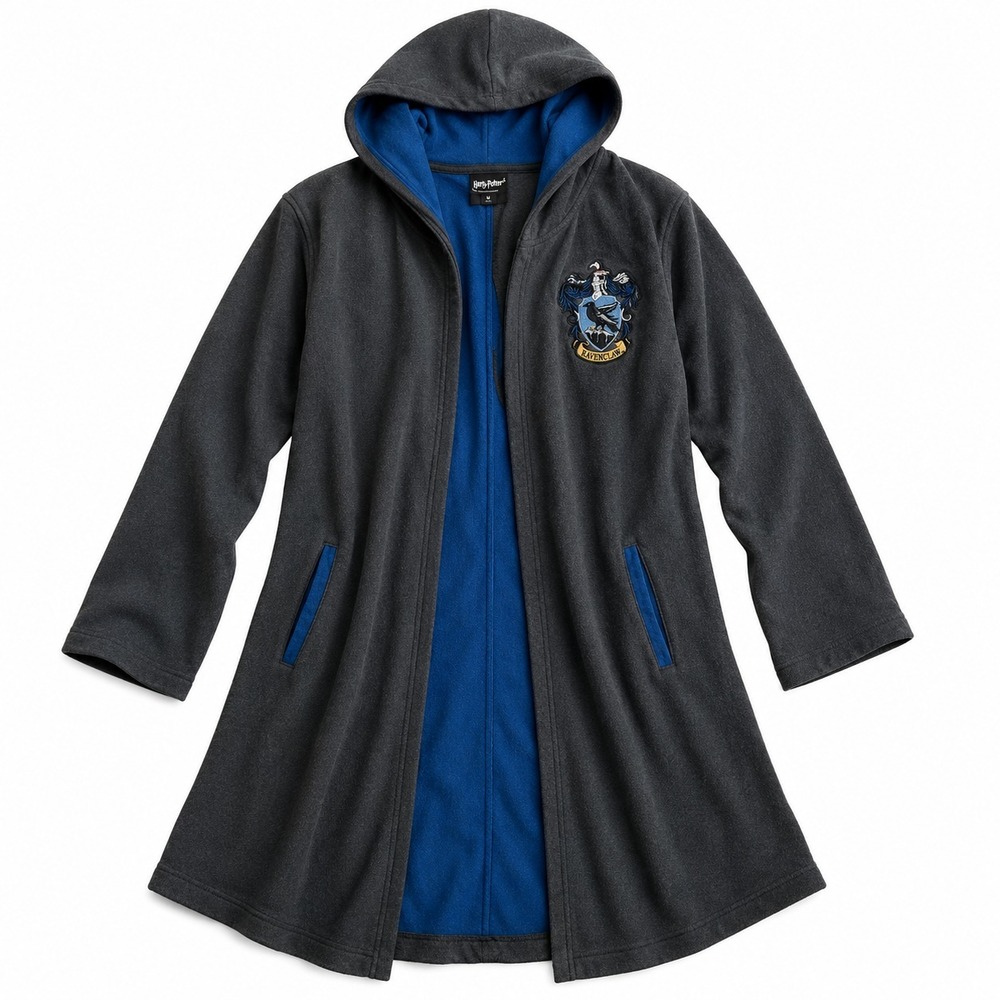 Harry Potter Ravenclaw Crest Hooded Sweatshirt Robe Wand Pocket Unisex Medium